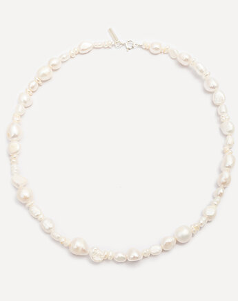 Choker srebrny z nieregularnymi perłami Essential